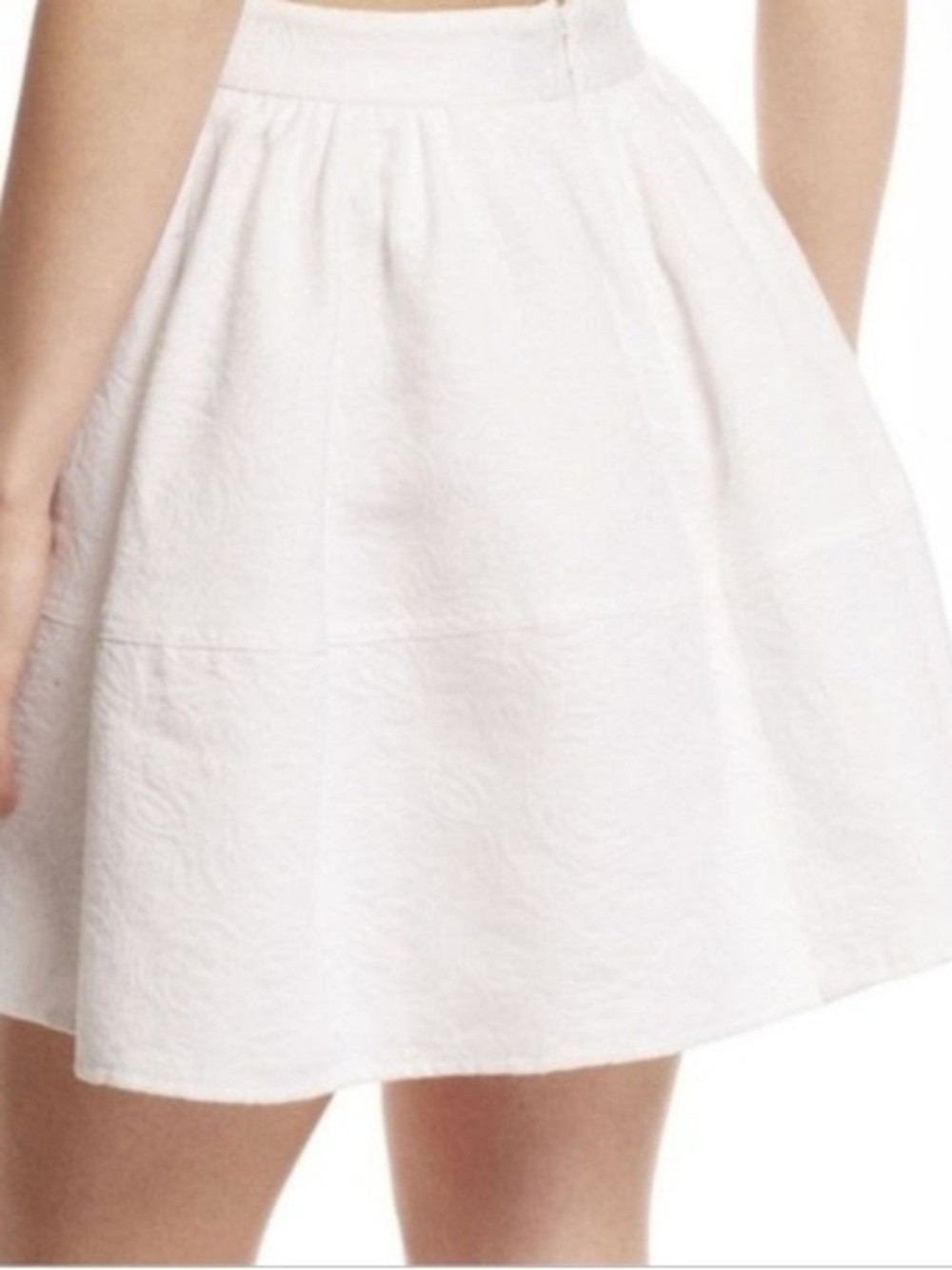 NWT Express Women's White Jacquard Skirt